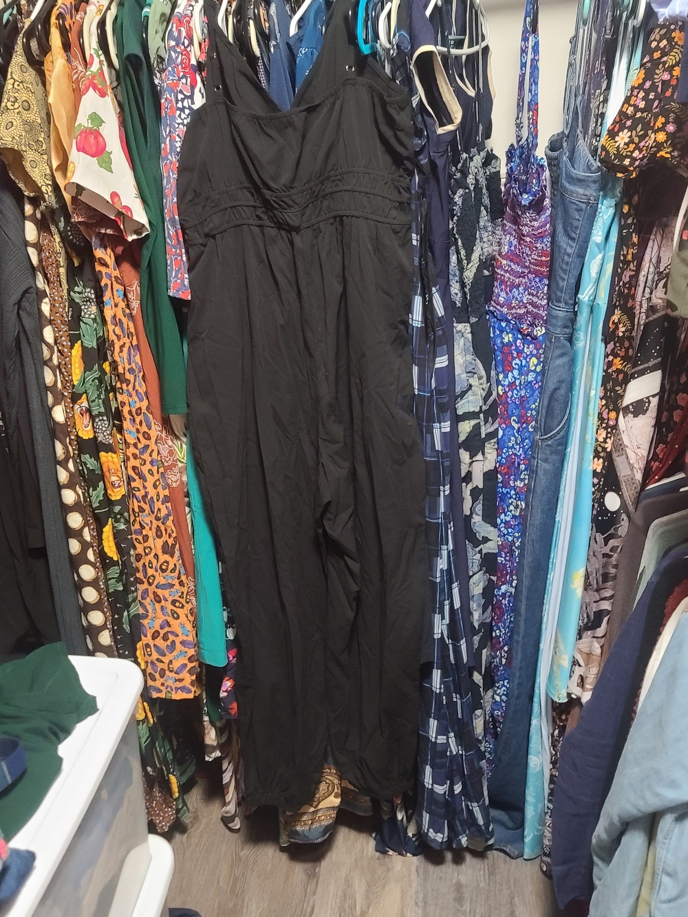 SHEIN Black Jumpsuit with Pockets Spagetti Strap V Neck XL Extra Large 12